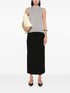 straight-cut midi skirt